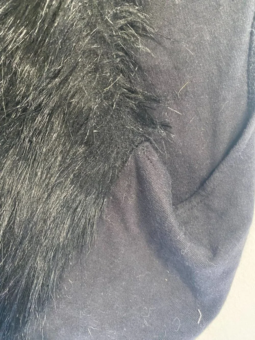Justice Girls Black Faux Fur Vest Size 12/14 Modacrylic Polyester Blend